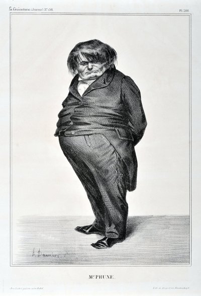 Obra de Honoré Daumier (1808-1879). Charivari data de 1833: Serie Celebridades de la Caricatura “M. Plum” MUSEO DE BELLAS ARTES - PALACIO LONGCHAMP, MARSELLA de Honoré Daumier