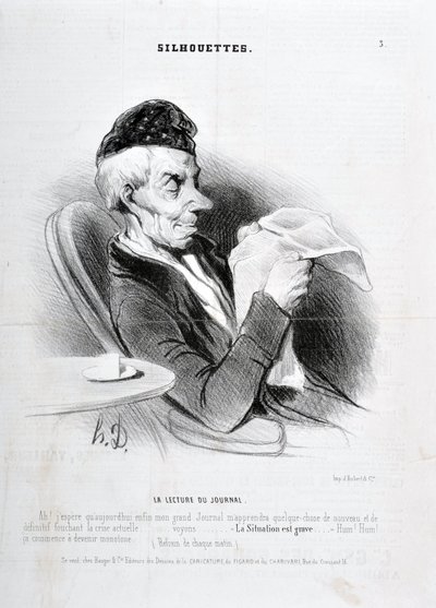 Serie SOUXETTES "La lectura del periódico" de Honoré Daumier