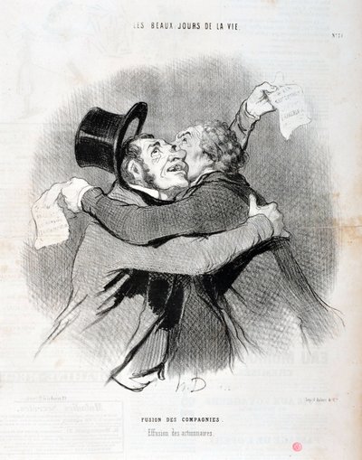 Serie LES BEAUX DAYS DE LA VIE. Fusión de empresas - Salida de accionistas de Honoré Daumier