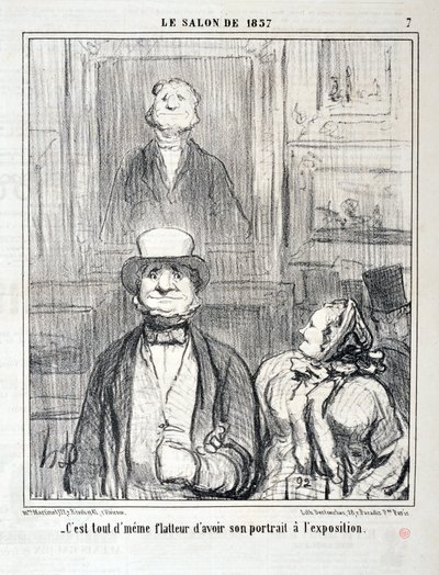 Serie SALON DE 1857 "- Es aún halagador tener su retrato en la exposición" de Honoré Daumier
