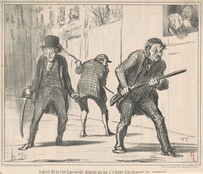 Aspecto de la calle Lacépède... de Honoré Daumier