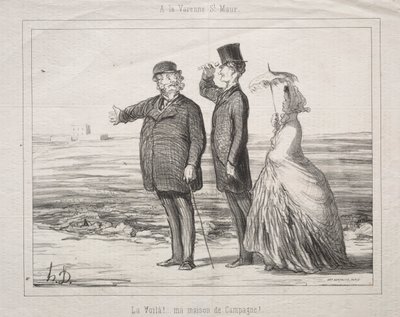 En Varenne-Saint-Maur: ¡Mira! Aquí está, mi casa en el campo! de Honoré Daumier