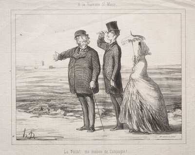 En Varenne-Saint-Maur: ¡Mira! Aquí está, mi casa en el campo, 1862 de Honoré Daumier