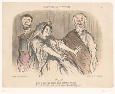 Athaliah ve una visión aterradora
Athalie (título en el objeto)
Rostros trágicos (título de la serie)
Physionomies tragiques (título de la serie en el objeto) de Honoré Daumier