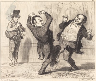 Atados por su grandeza a la orilla del Sena... de Honoré Daumier