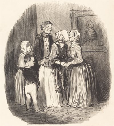 Al nuevo año, visita... a la tía Rabourdin de Honoré Daumier