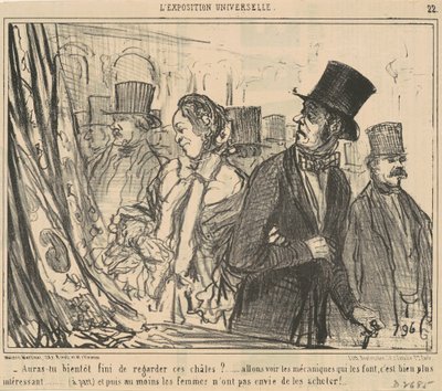 ¿Vas a terminar de mirar esos chales? de Honoré Daumier