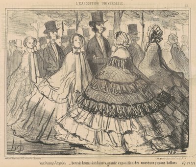 En los Campos Elíseos... De tres a seis horas de Honoré Daumier