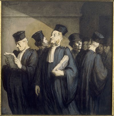Antes de la audiencia de Honoré Daumier