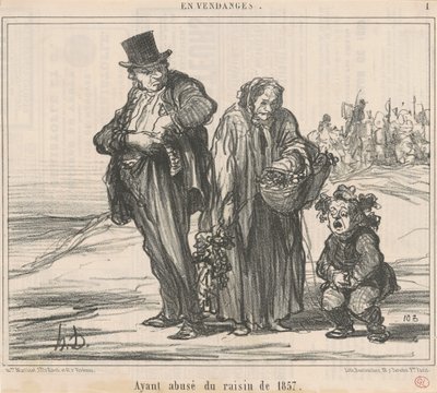 Habiendo abusado de la uva de 1857 de Honoré Daumier