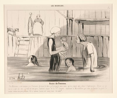 Baños de mujeres. Si señora, es de Honoré Daumier