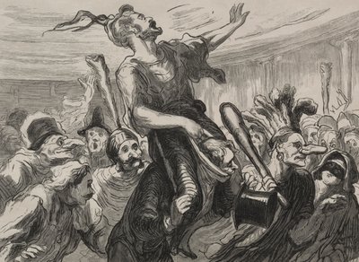 Baile de la ópera: ¡vivan los flambards! de Honoré Daumier