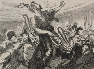 Baile de la ópera: ¡vivan los flambards! de Honoré Daumier