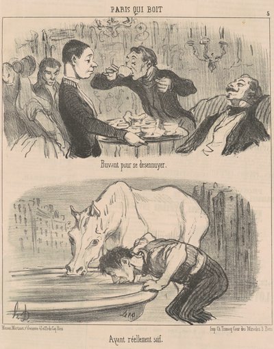 Bostezando para no aburrirse de Honoré Daumier