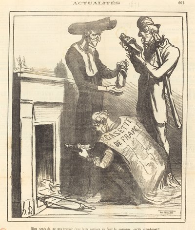 Bien molestos de no encontrar... la corona... de Honoré Daumier