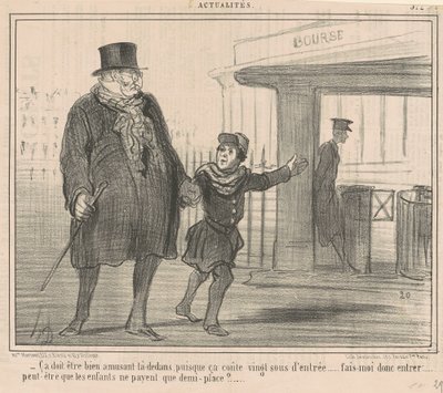 Debe ser muy divertido ahí dentro... de Honoré Daumier