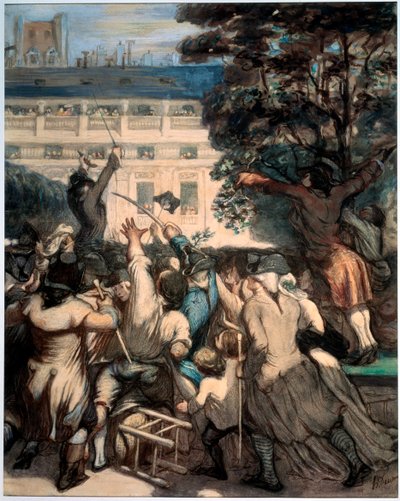 Camille Desmoulins en los Jardines del Palais Royal, 1848-1849 de Honoré Daumier