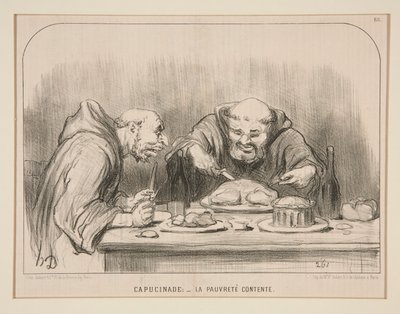 Capucinade: - Pobreza contenta, #88 de Actualites de Honoré Daumier