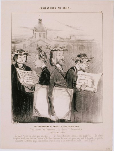 Caricaturas del Día- Las Ilusiones de los Artistas de Honoré Daumier