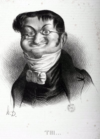 Caricatura de Adolphe Thiers (1797-1877), estadista francés. Dibujo de Honoré Daumier (1808-1879). Museo Arbaud. de Honoré Daumier