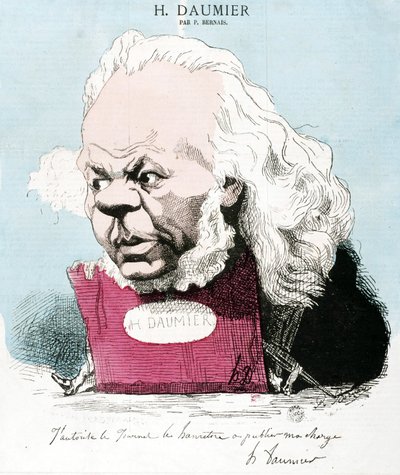 Caricatura de Honoré Daumier (1808-1879), grabador, pintor y escultor francés. Grabado por P. Bernais. Dim: 33x30cm. Museo Arbaud. de Honoré Daumier