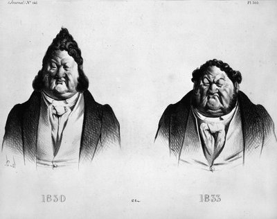 Caricatura de Luis Felipe I (1773 - 1850) por Daumier (1808 - 1879) - en “Journal”, No. 145. Grabado alrededor de 1833 de Honoré Daumier