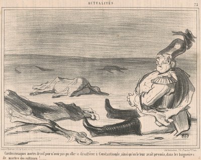 Caballos cosacos muertos de sed ... de Honoré Daumier