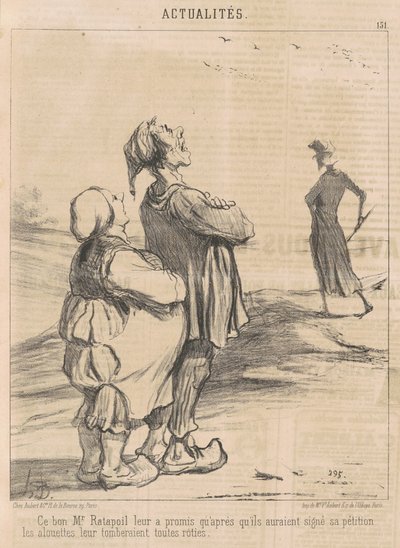 Ese buen Sr. Ratapoil les ha prometido ... de Honoré Daumier