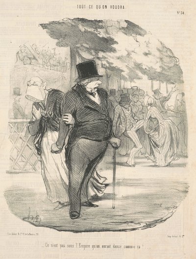 ¡No es bajo el imperio que se habría bailado así! ... de Honoré Daumier