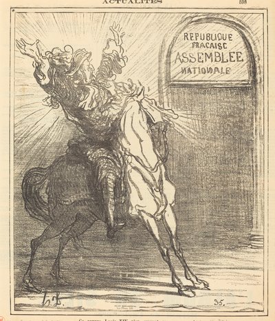 Este pobre Luis XIV no puede creer lo que ve de Honoré Daumier