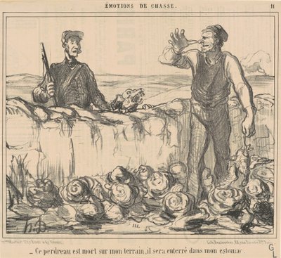 Esta perdiz murió en mi terreno... de Honoré Daumier