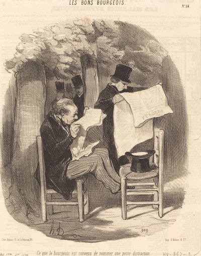 Lo que el burgués ha acordado llamar una... distracción de Honoré Daumier