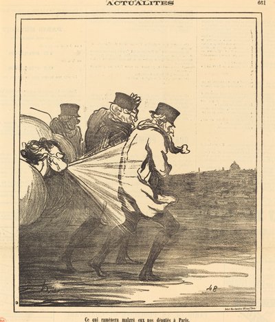 Lo que traerá de vuelta... a nuestros diputados a París de Honoré Daumier