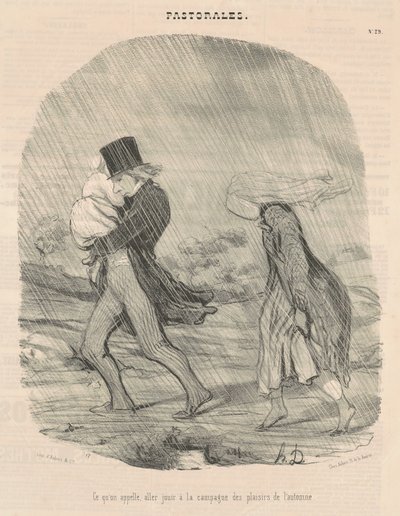 Lo que se llama, ir a disfrutar al campo ... de Honoré Daumier