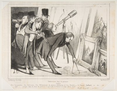 Celebrrrre Jurado de Pintura..., publicado en Le Charivari, 16 de marzo de 1840 de Honoré Daumier