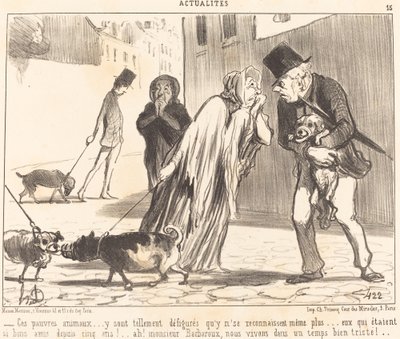 Estos pobres animales... no se reconocen... más... de Honoré Daumier