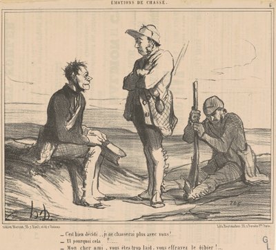 Está bien decidido... ¡No cazaré más con ustedes! de Honoré Daumier