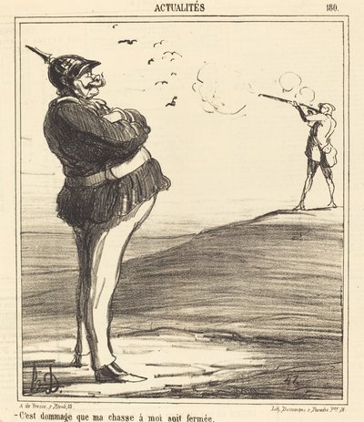 Es una pena que mi caza esté cerrada de Honoré Daumier