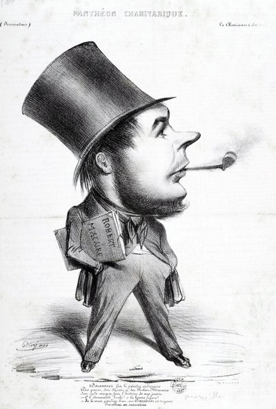 Panteón Charivaric: Caricatura de Honoré Daumier (1808-1879), grabador, pintor y escultor francés. Grabado en Le Charivari. Dim: 32x22cm. Museo Arbaud. de Honoré Daumier