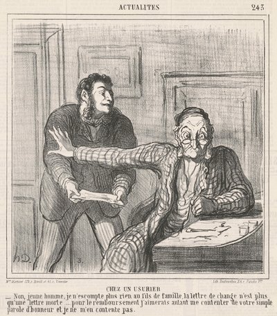 En casa de un usurero de Honoré Daumier