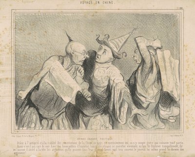 Chinos hablando de política de Honoré Daumier