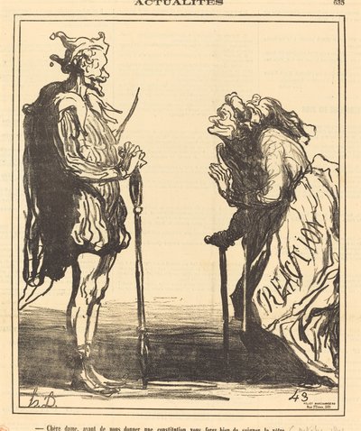 Chère dame, avant de nous donner... de Honoré Daumier