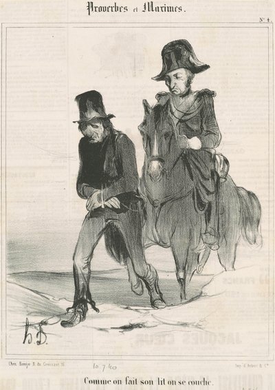 Como haces tu cama, así te acuestas de Honoré Daumier