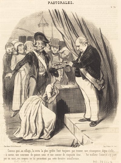 Como que, en el pueblo, la virtud más marcada... de Honoré Daumier