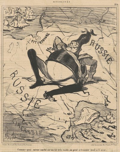 Como que... en una cama muy grande... de Honoré Daumier