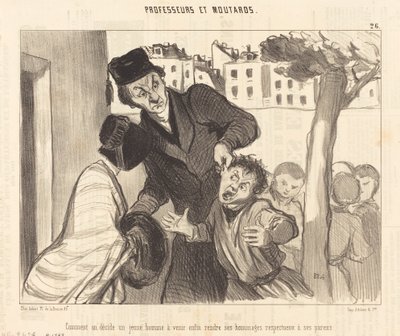 Cómo decidir a un joven a venir... de Honoré Daumier