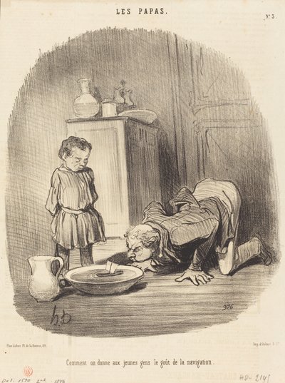 Comentario sobre cómo se da... el gusto por la navegación de Honoré Daumier