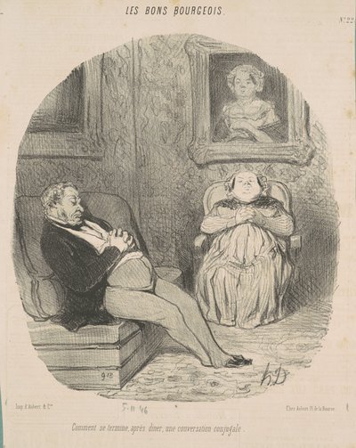 Cómo termina ... una conversación conyugal de Honoré Daumier