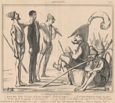 Comisión de bastonazos de Honoré Daumier