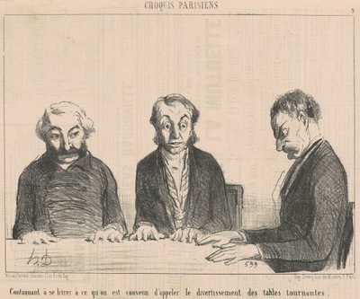 Continuando... El entretenimiento de las mesas giratorias... de Honoré Daumier